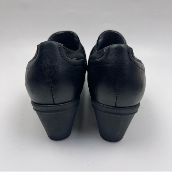 Abeo B.I.O SYSTEM Raine Black Leather Comfortable Mule Clog Heel Shoes Size 7.5 - Picture 8 of 10